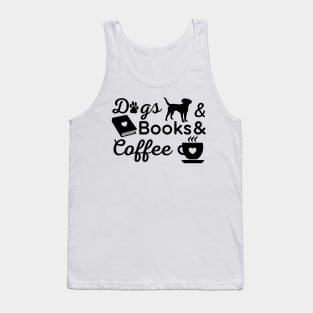 Dogs books coffee Tank Top